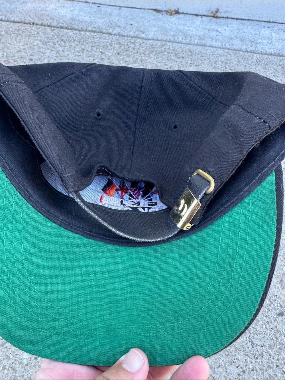 Vintage SKI Park City Utah Black 'World Class' Strap Back Baseball Hat Cap MINTY